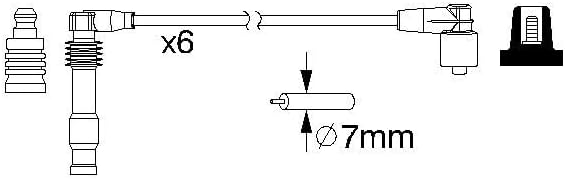 Bosch 0986357162 - Zündleitung - 6er Set