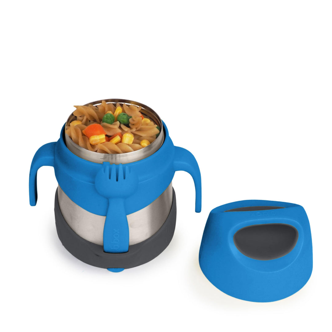b.box Isolierte Lebensmitteldose mit doppelwandigem Edelstahl und Löffel, Kinder-Lunchbox für heisse