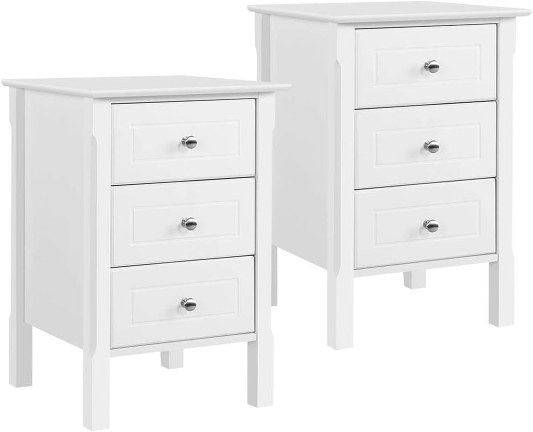 Yaheetech 2 STK. Nachtschrank Nachtkommode Boxspringbett Nachttisch Konsole Schrank, mit Schubladen,