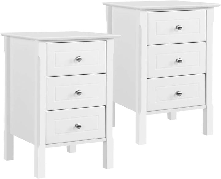 Yaheetech 2 STK. Nachtschrank Nachtkommode Boxspringbett Nachttisch Konsole Schrank, mit Schubladen,