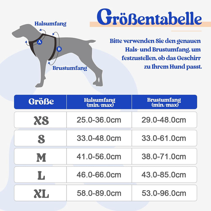 rabbitgoo Hundegeschirr Mittelgrosse Hunde Anti Zug Geschirr Hund mit Kontrolle No Pull Verstellbar