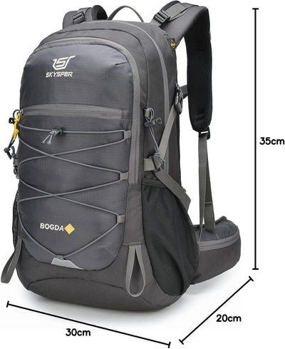 SKYSPER Wanderrucksack 30L/35L Trekkingrucksack Leicht Rucksack mit Rückenbelüftung aus atmungsaktiv