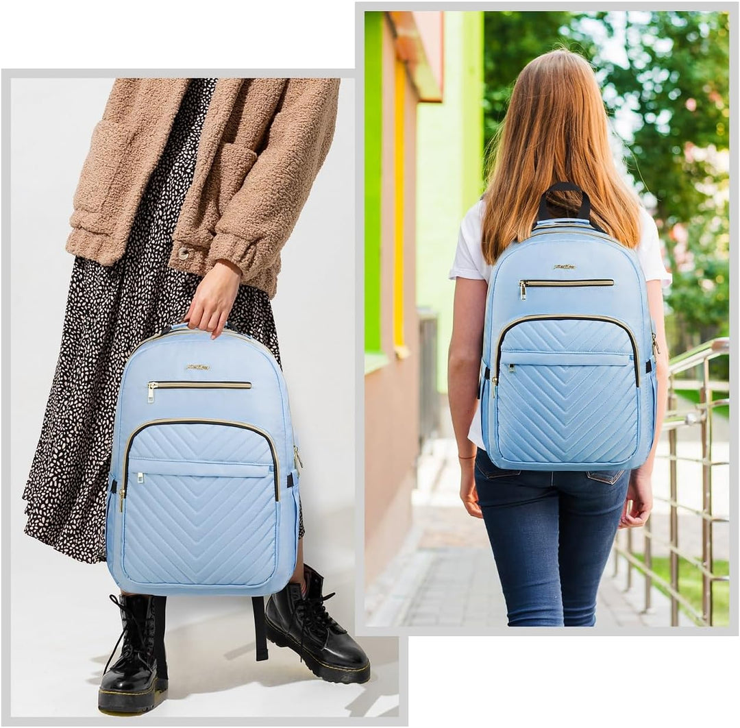 YAMTION Rucksack Damen,Schulrucksack Mädchen Teenager Schultasche Frauen 17.3 Zoll Laptop Rucksack m