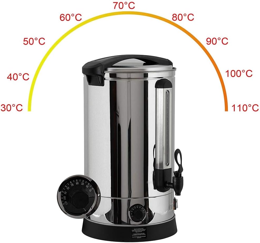 Melko Glühweinkocher Heissgetränkeautomat 7 Liter mit Zapfhahn für Milch, Kaffee, Tee, Kakao, Glühwe