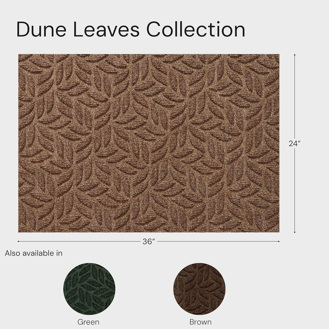 DUNE Leaves Taupe 60x90cm, innen und aussen, waschbar 60x90cm Leaves Taupe Beige, 60x90cm Leaves Tau