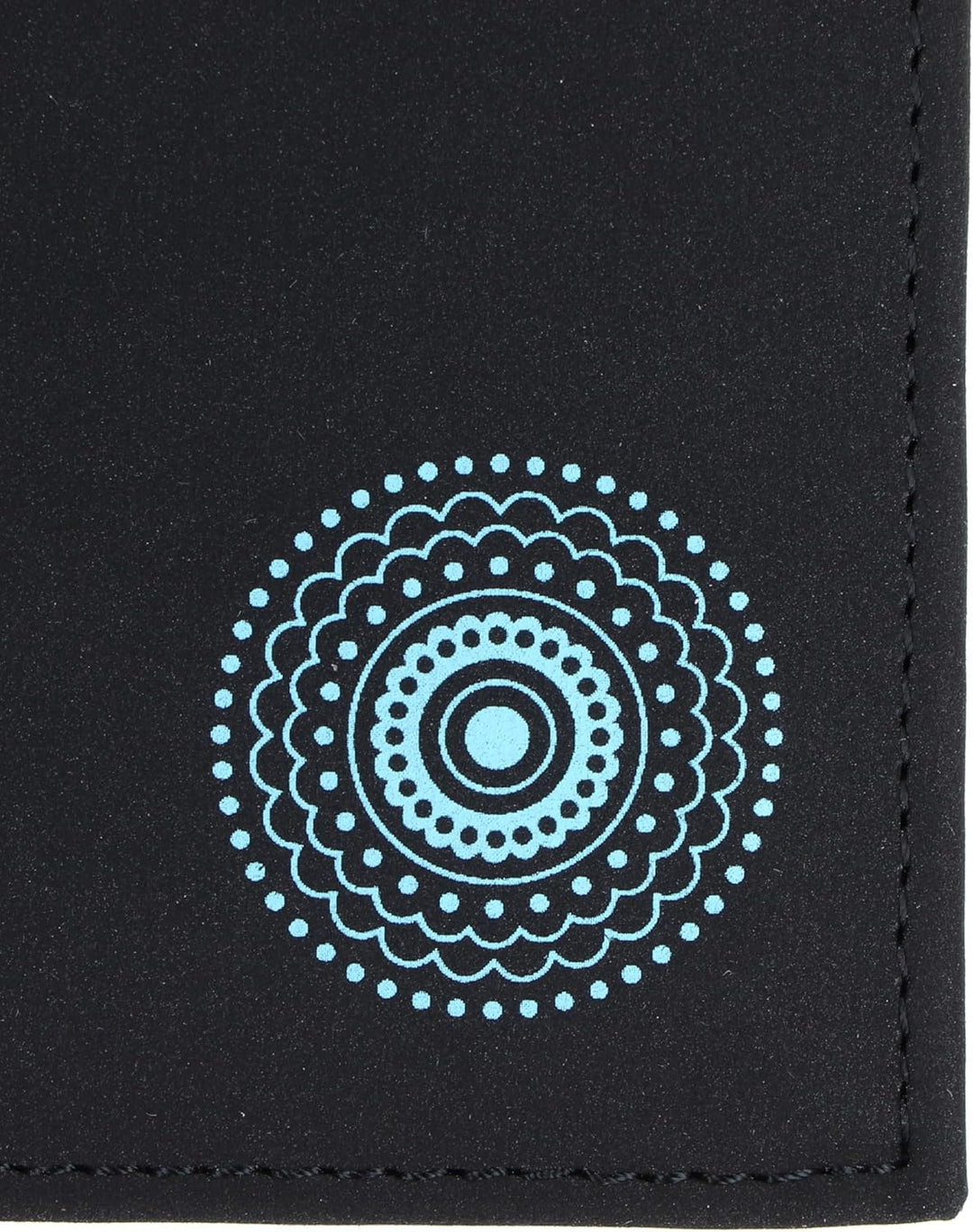 Oxmox Geldbörse New Cryptan RFID Protect Kombibörse Circle Bloom Print Cyan Black schwarz Circle Blo