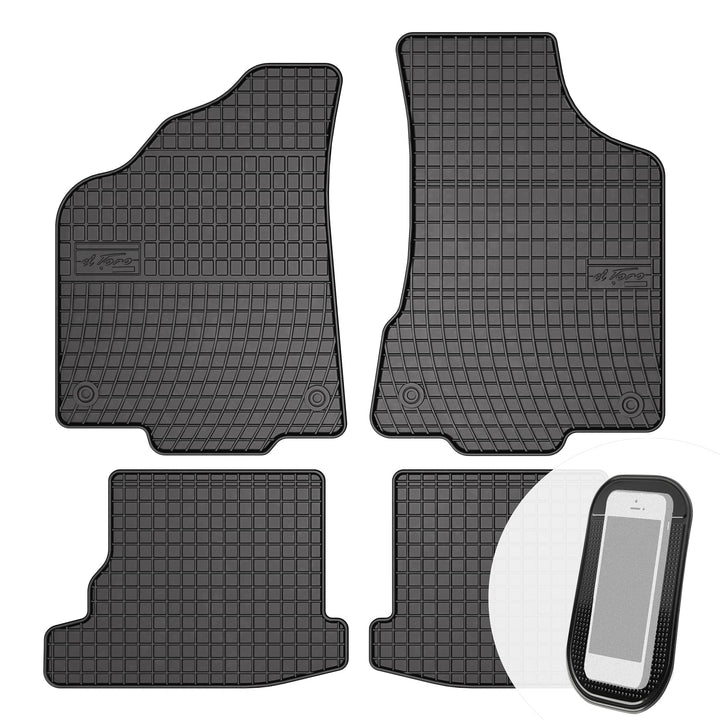 Gummimatten Auto Fussmatten Gummi Automatten Passgenau 4-teilig Set - passend für VW Polo III 1999-2