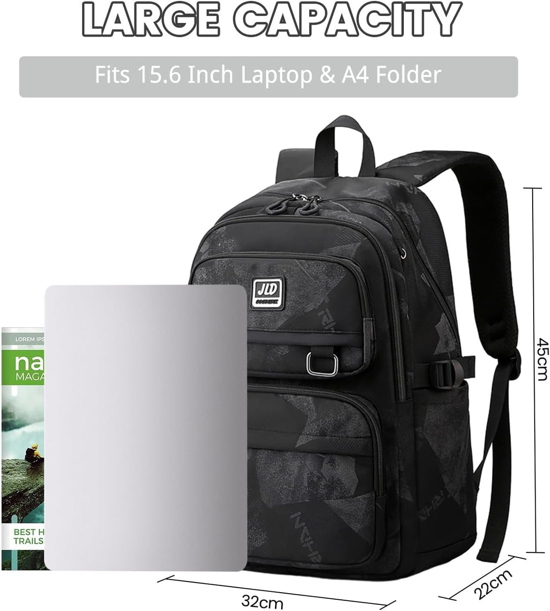 Amythe Schulrucksack Teenager Jungen, Lässiger Rucksack Schule für Jungen, Wasserdichte Daypack Modi
