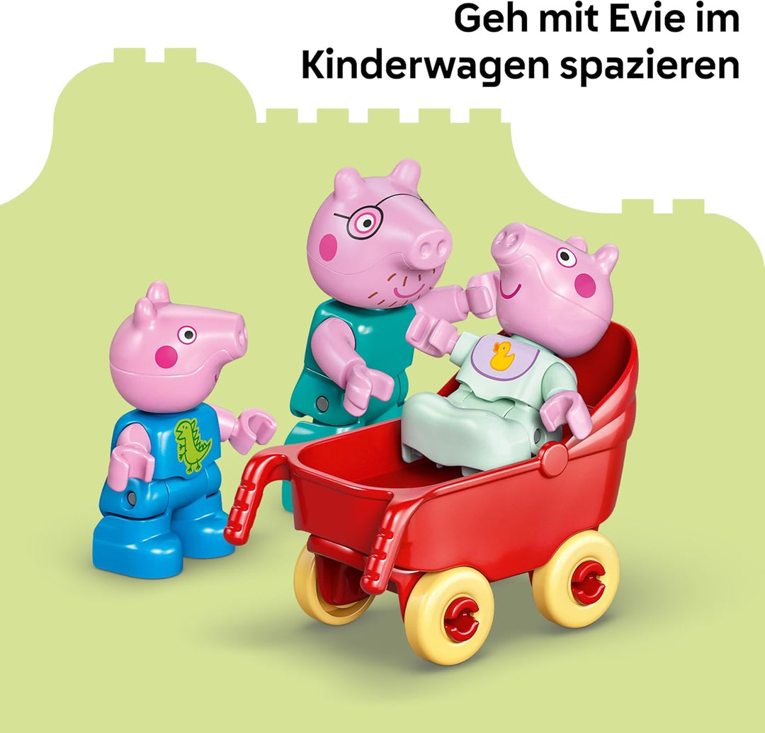LEGO DUPLO Peppa Wutz Familienhaus - Lernspielzeug zur Förderung der Motorik - Montessori Spielzeug