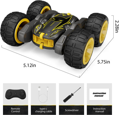 Tecnock 2024 Ferngesteuertes Auto mit 2.4 Ghz Fernbedienung 360°Flip Stunts Rc Auto Monstertruck mit