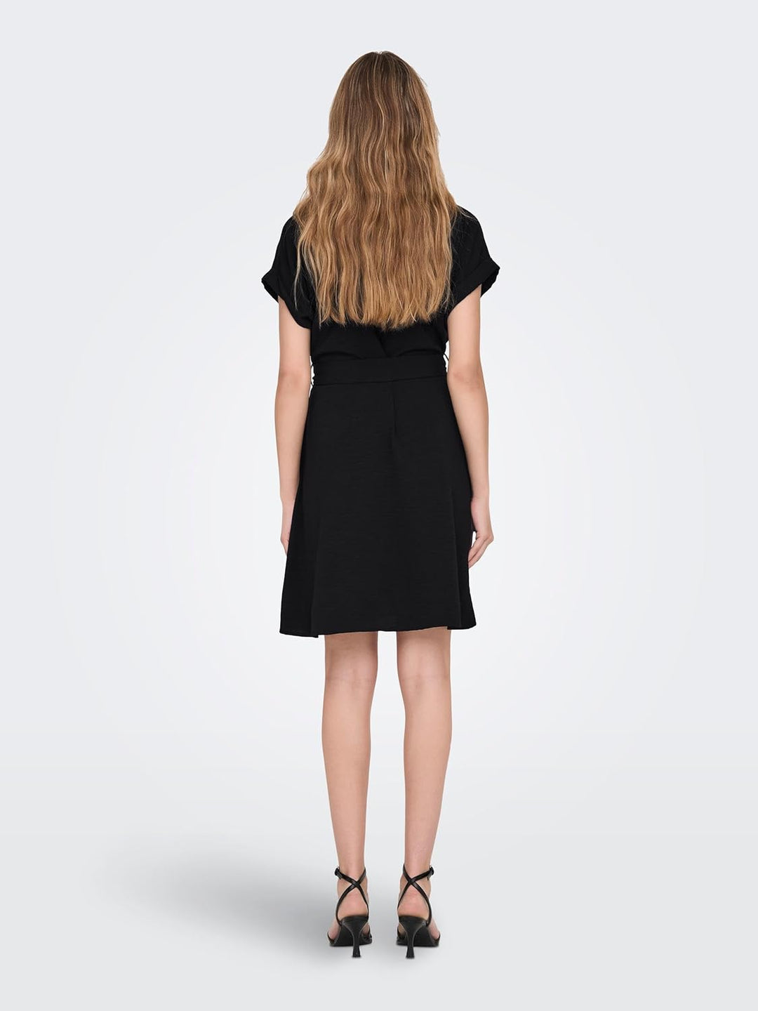 JdY Damen Jdyrachel S/S Dress WVN Kleid, Schwarz