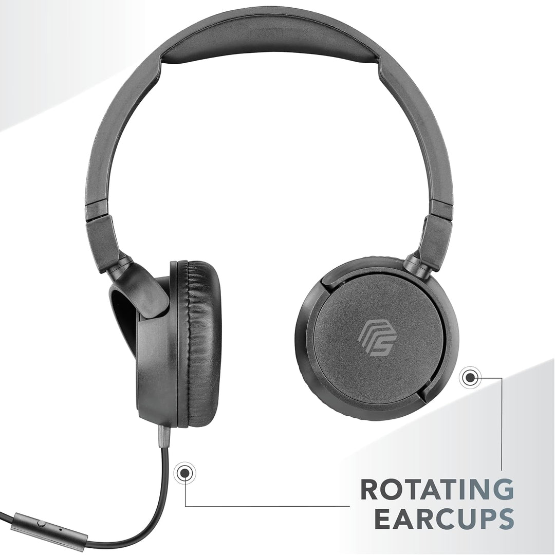 Music Sound | Bügelkopfhörer mit Kabel Over Ear Basic | On-Ear-Kopfhörer Faltbarer Kopfbügel mit 1,2