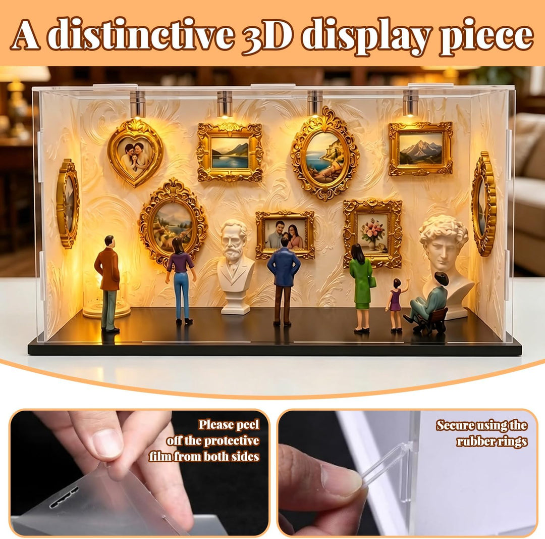 DIY Mini Museum Silhouettenbox mit Licht, Shadow Box Bilderrahmen Set, Museum of us, Foto Erinnerung