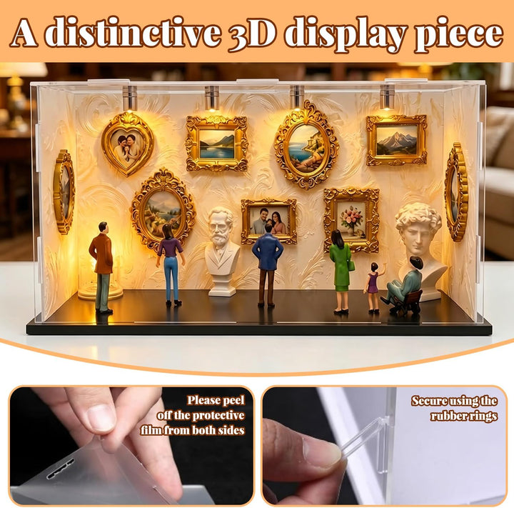 DIY Mini Museum Silhouettenbox mit Licht, Shadow Box Bilderrahmen Set, Museum of us, Foto Erinnerung