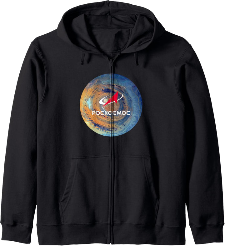 Kyrillisches Logo der russischen Raumfahrtagentur Roscosmos Kapuzenjacke