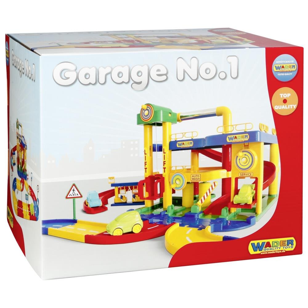 Wader 37831 - Garage No. 1 mit 3 Autos, 1.75 m, Strassenteilen