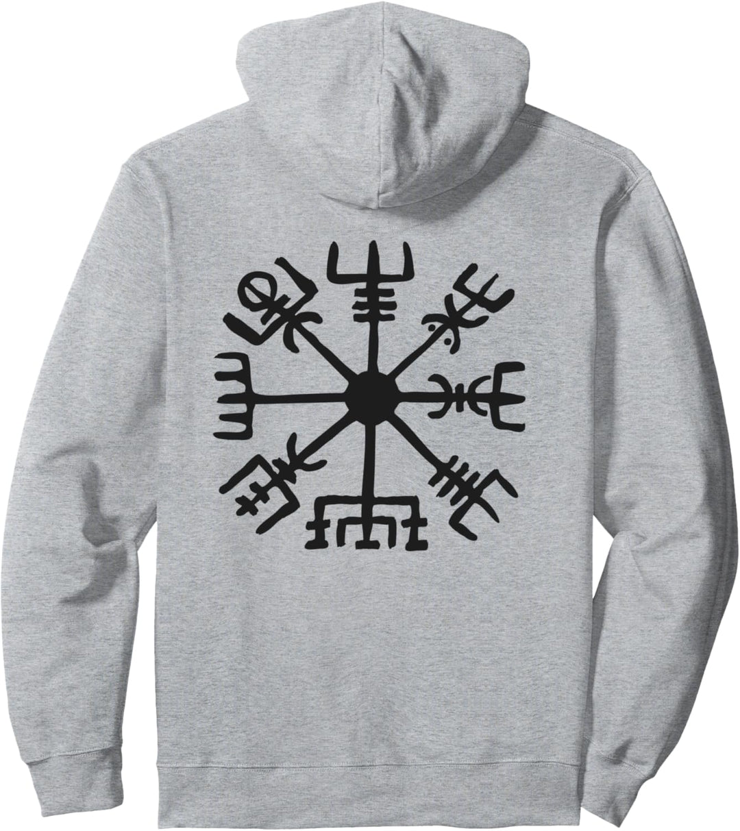 Vegvisir Wikinger Kompass Rune Schutz Symbol Kelten Nordisch Pullover Hoodie