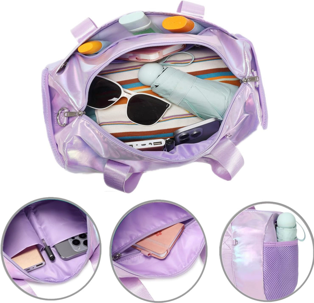 Jumpopack Kinder Mädchen Tanztasche Ballett Tasche Handtasche Mädchen Geschenk mit Nassfach - Regenb