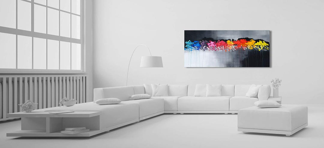 Monica Mirafiori I 100% HANDGEMALT I Gemälde Limited Edition 140x70cm | Gemälde Handgemalt | Acrylge