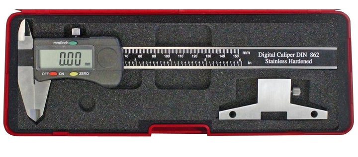 CNC QUALITÄT DIGITAL-Messschieber 150 mm mit Tiefenanschlag im Satz