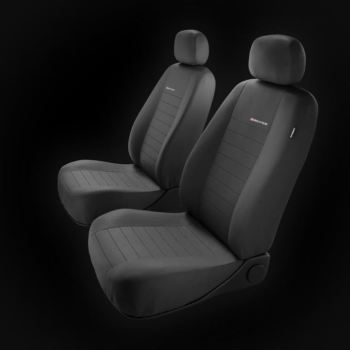 Mossa Sitzbezüge Auto passend für Dacia Duster I II III SUV 2010-. 2UNE-4 Grau UNE-4 Voller Set vorn