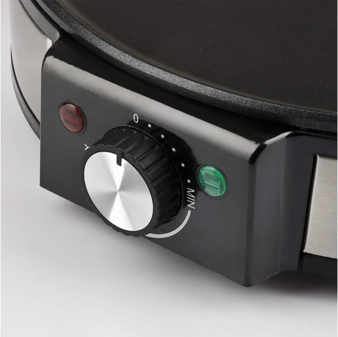 G3 Ferrari G10098 Profi-Crepe-Pfanne aus Edelstahl, Temperaturregelung, Durchmesser 30 cm, 1200 W