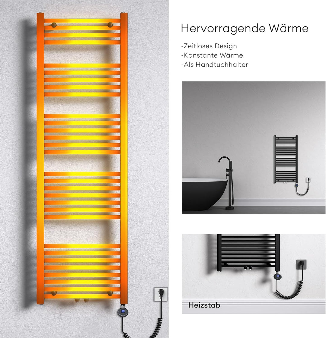 Mai &amp; Mai Badheizkörper Handtuchheizkörper 60x120 cm matt Anthrazit | Badheizung Heizkörper bad mit