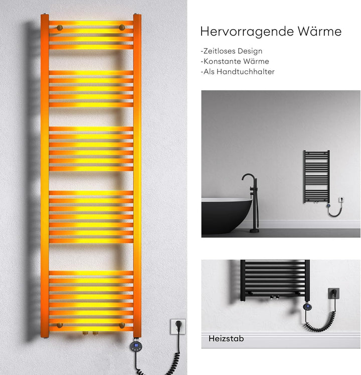 Mai &amp; Mai Badheizkörper Handtuchheizkörper 60x120 cm matt Anthrazit | Badheizung Heizkörper bad mit