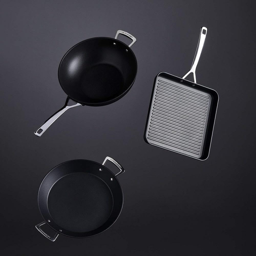 Le Creuset Aluminium-Antihaft Paellapfanne, Ø 32 cm, Für alle Herdarten inkl. Induktion geeignet, An