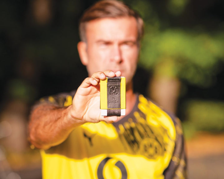 Jaimie Jacobs Borussia Dortmund X Nano Boy Pocket Kleiner Geldbeutel mit Münzfach Mini Wallet aus Te