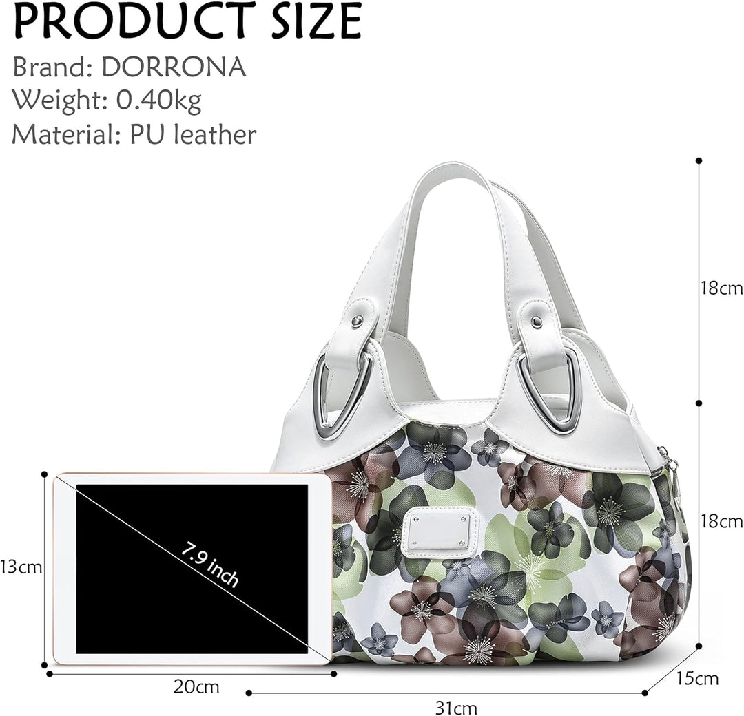 DIRRONA Damen Handtasche Schultertasche Kompakt Tragetasche Lässige Handgelenktasche Wasserdicht PU