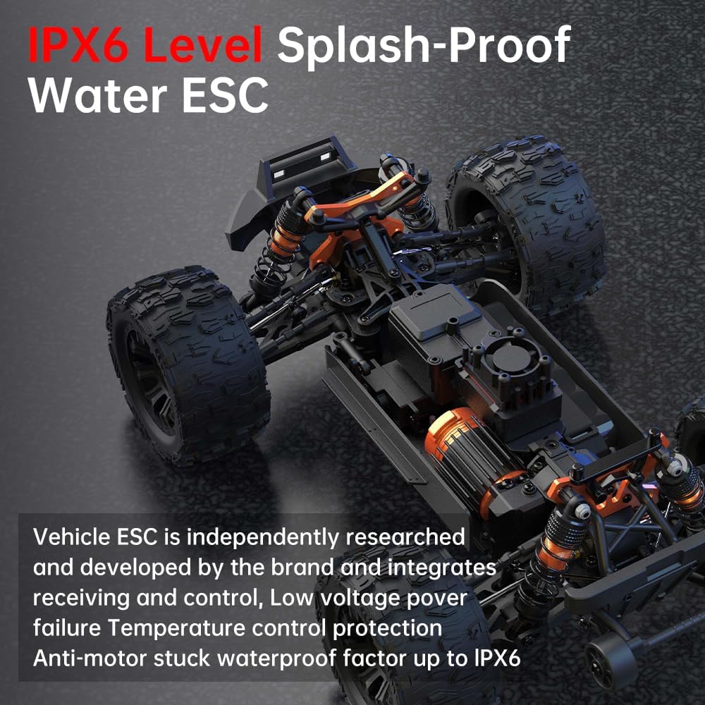 X-Verse 1:14 100KM/H Ferngesteuertes Auto, 4WD Wasserdichtes RC Autos mit 3S Bürstenloser Motor, 2.4