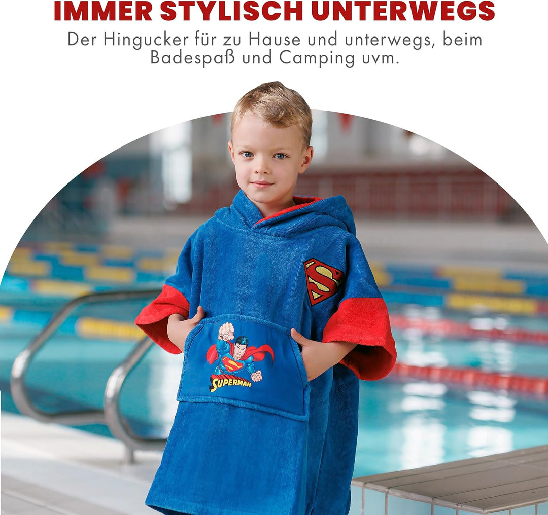 WAVE HAWAII Surf- &amp; Badeponcho für Kinder, Grösse XXS, 90-120cm | 95-100% Baumwolle Surf-Poncho für