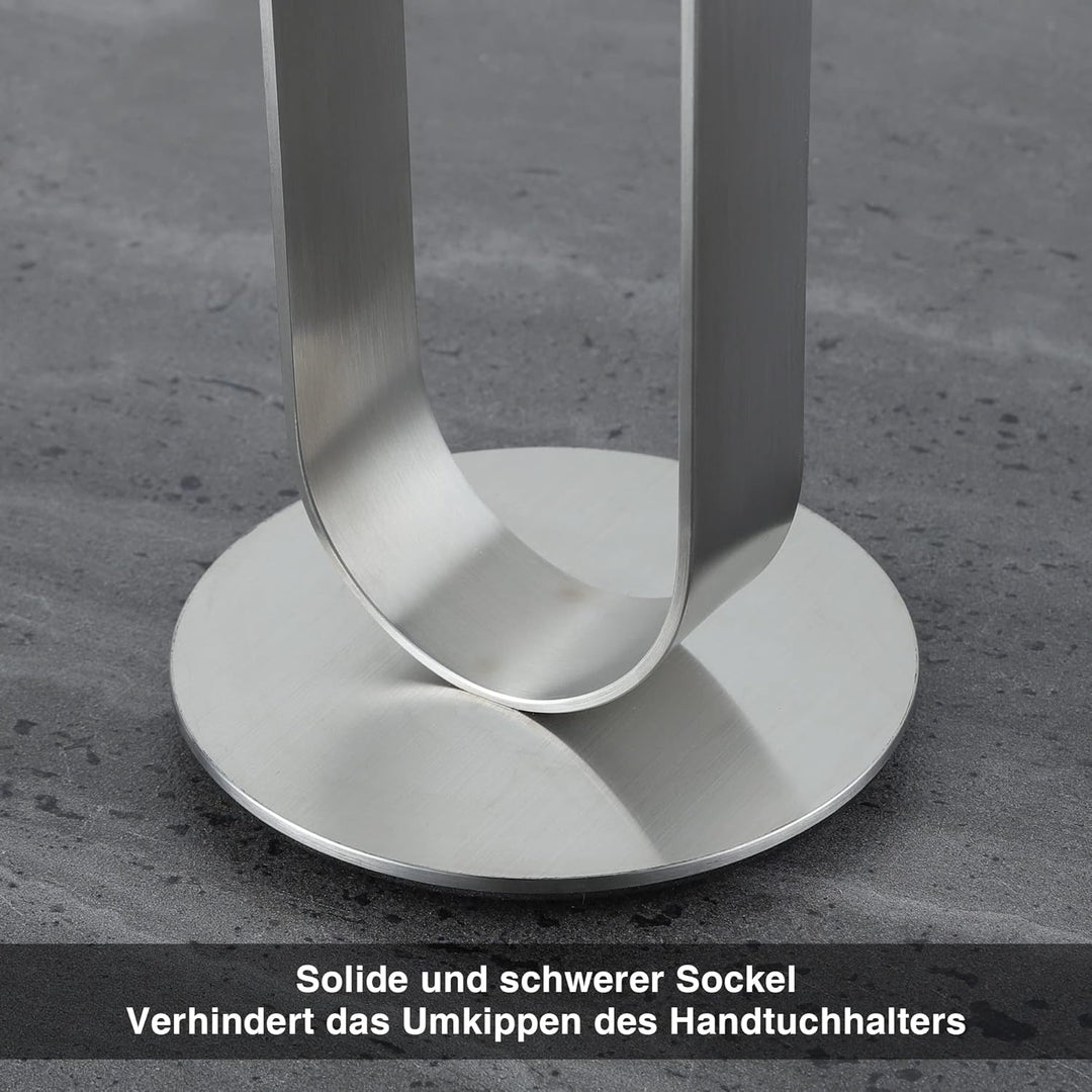 ZUNTO Freistehend Handtuchhalter Edelstahl, Gästehandtuchhalter ohne Bohren, Handtuchhalter Stehend