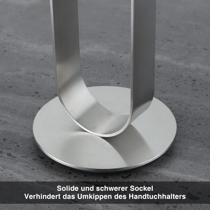ZUNTO Freistehend Handtuchhalter Edelstahl, Gästehandtuchhalter ohne Bohren, Handtuchhalter Stehend