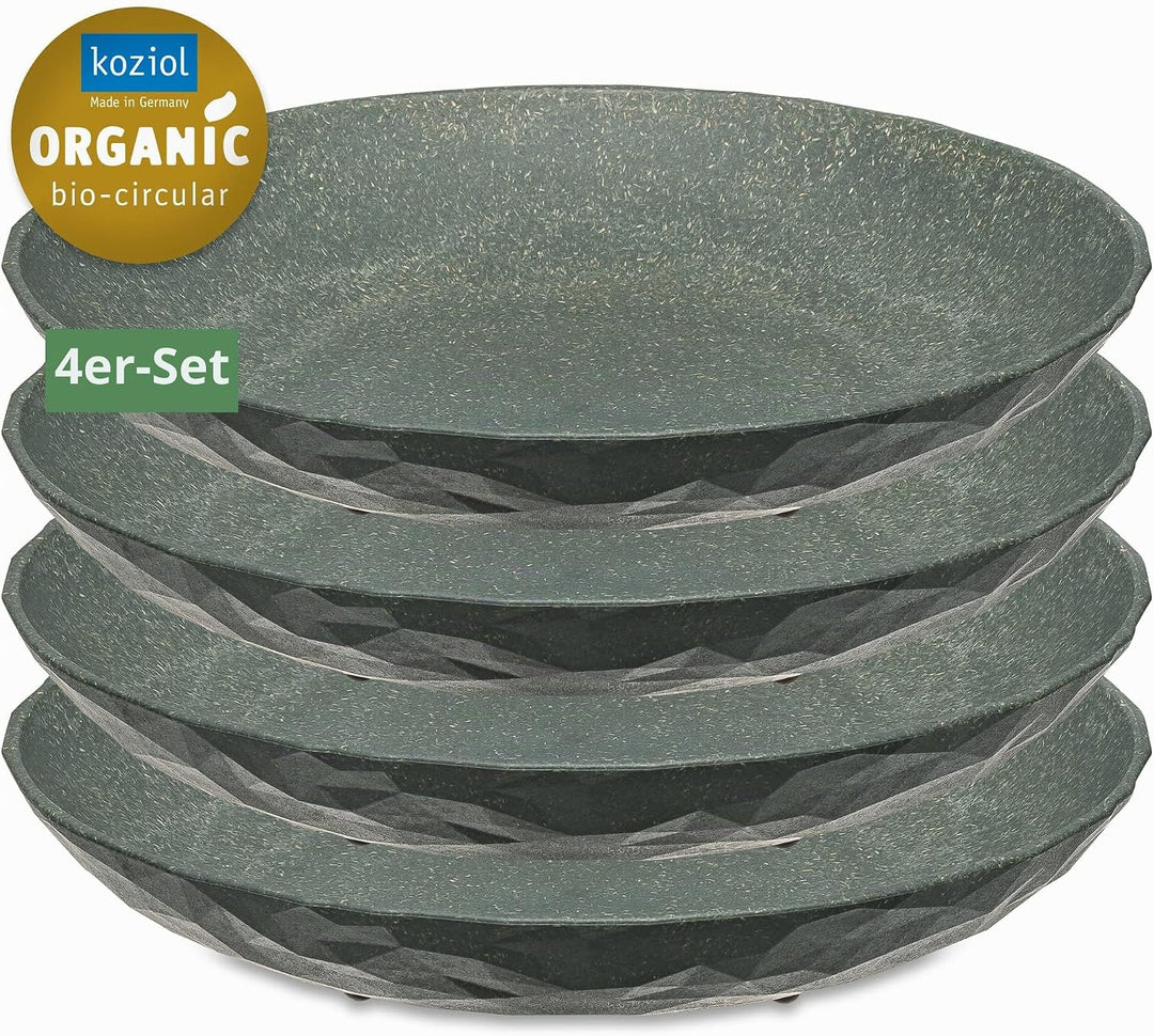 Koziol Suppenteller, 220 mm, 4 Stück, 5006701, Natur Ash Grey 220mm Nature Ash Grey, 220mm Nature As