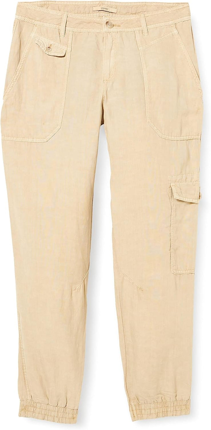 ESPRIT Damen Hose 30 345/Light Khaki, 30 345/Light Khaki