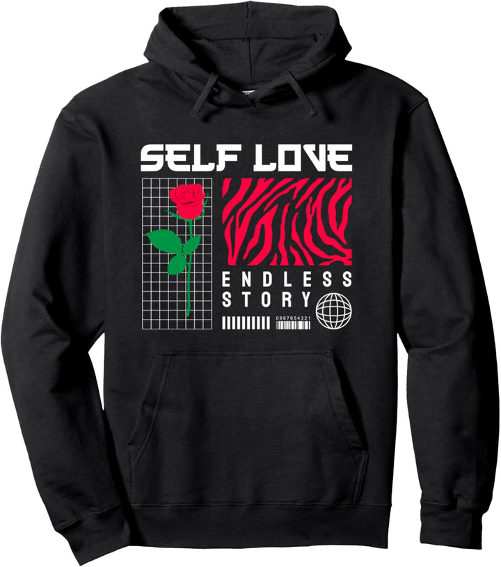Self Love - Sad Aesthetic Edgy Streetwear Pullover Hoodie