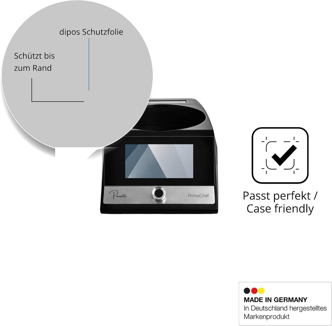 dipos 2x Displayschutzfolie 9H klar für Panetti PrimoChef