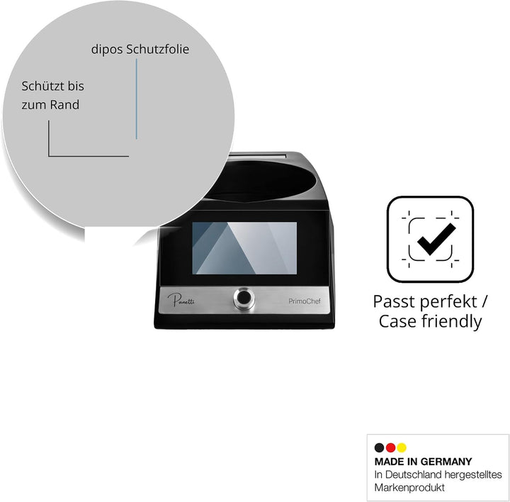 dipos 2x Displayschutzfolie 9H klar für Panetti PrimoChef