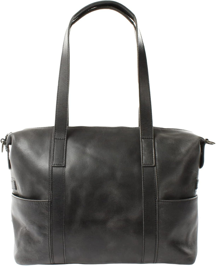 LECONI Shopper Vintage-Look Damen Henkeltasche Schultertasche Echt-Leder Natur Damentasche Ledertasc