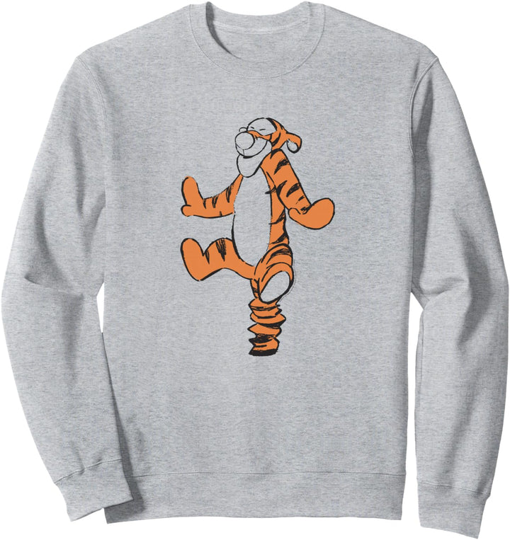 Disney Winnie The Pooh Tigger Transparent Arms Out Bounce Sweatshirt