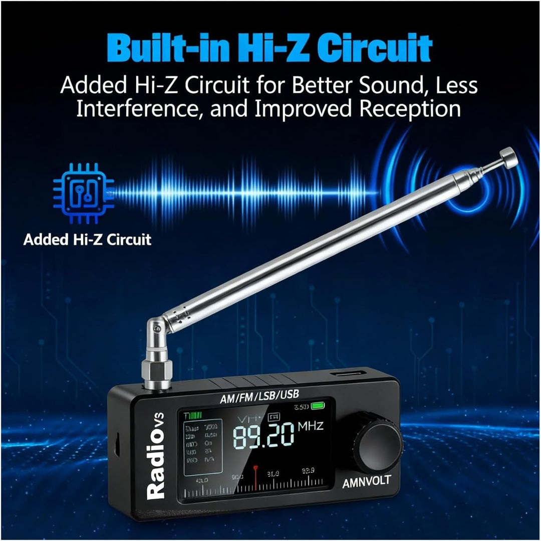Cuifati Si4732 DSP Mini-Kurzwellenradioempfänger, AM, FM, LSB, USB, HF, SW, MW, VHF All-Band-Empfäng