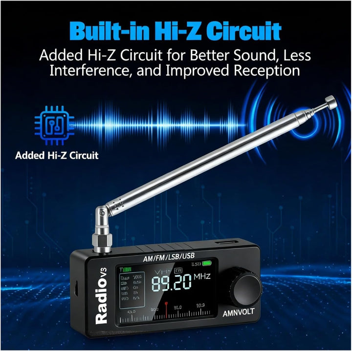 Cuifati Si4732 DSP Mini-Kurzwellenradioempfänger, AM, FM, LSB, USB, HF, SW, MW, VHF All-Band-Empfäng