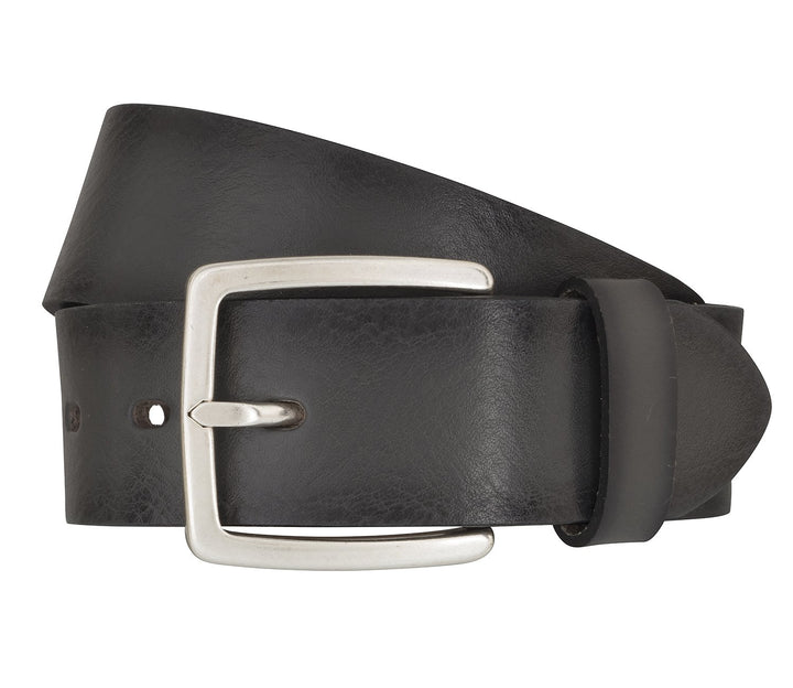 Lloyd 1015 05 Herren Leder Gürtel mit Metallschliesse in trendiger Used Optik, Grau