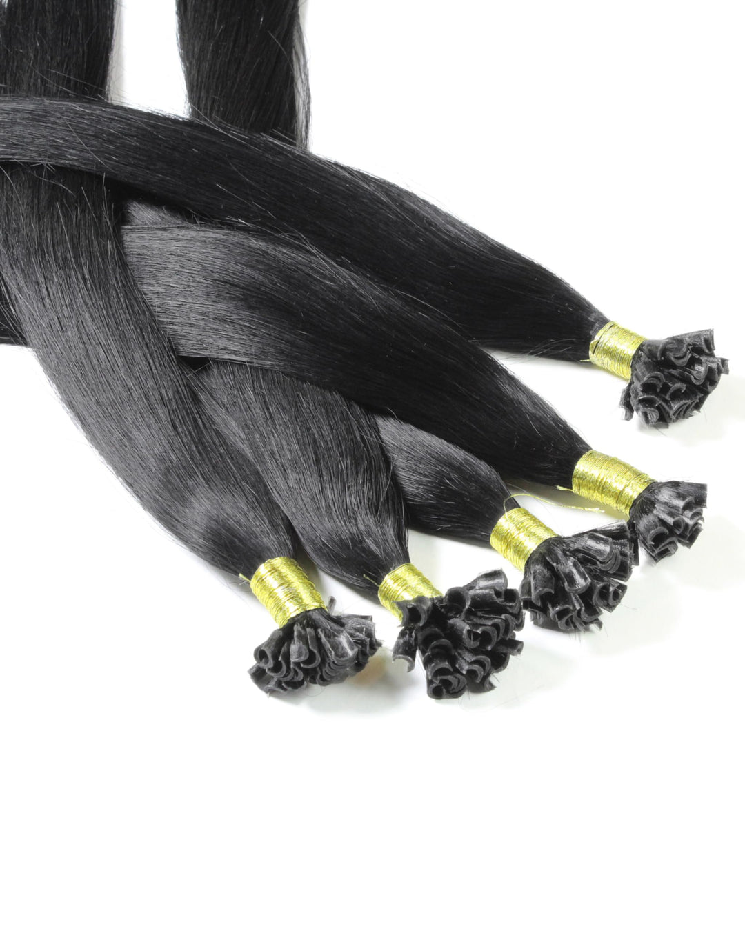 hair2heart Extensions Echthaar Bondings Glatt - 200 Strähnen 0.5g 60cm Schwarz 