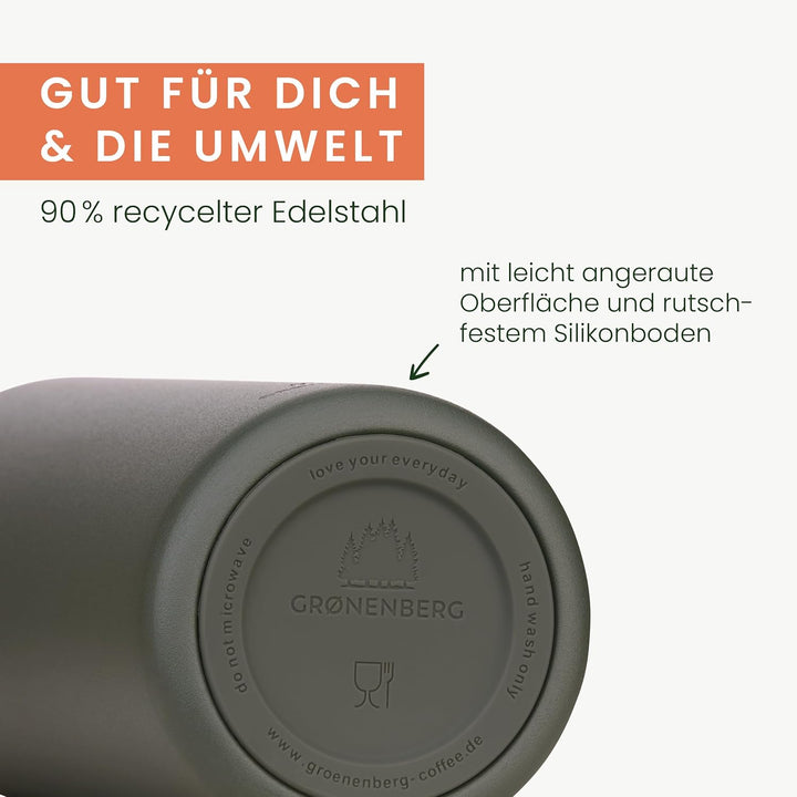 Groenenberg Trinkflasche Edelstahl 500ml oder 750ml | 100% Auslaufsicher | Thermosflasche Kohlensäur