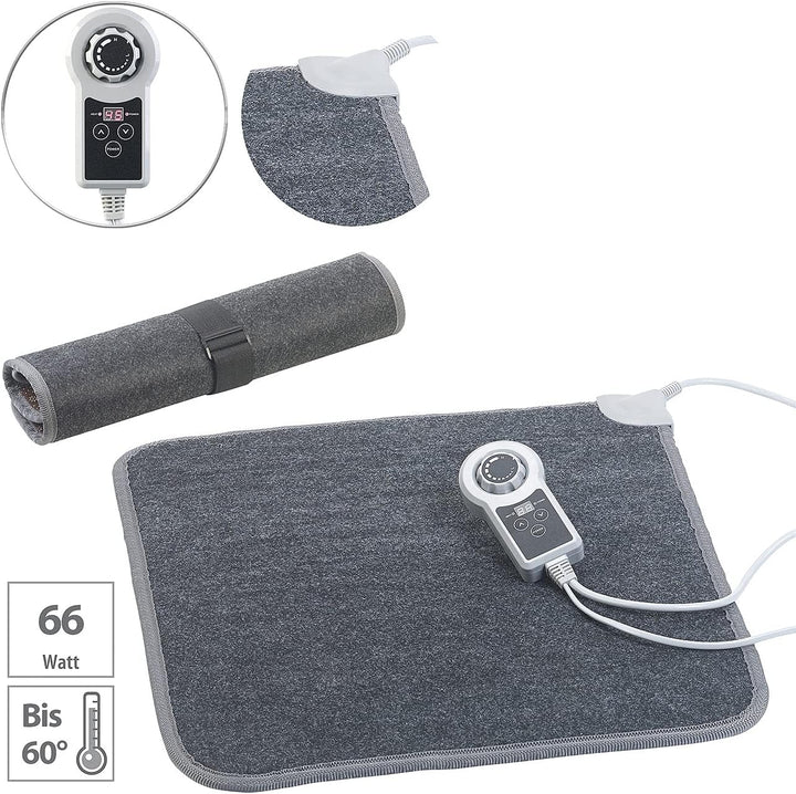 infactory Heizmatte: Beheizbare Fussboden-Matte, Vliesstoff, 50x55 cm, 60 °C, 66 W (Heizfussmatte, B