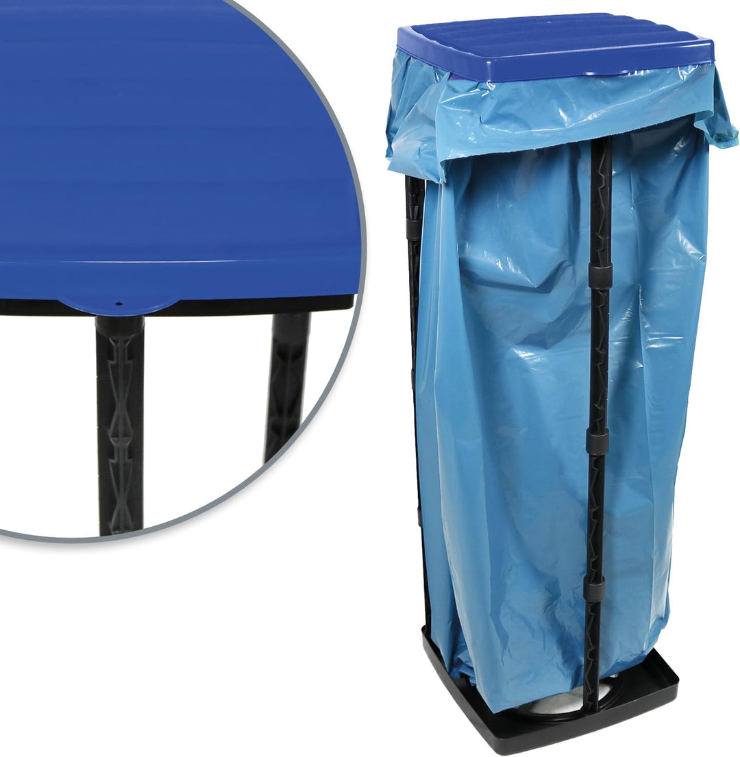 com-four® 3X Müllsackständer mit Deckel - in 3 möglichen Höhen aufbaubar - optimal für Heim, Garten,