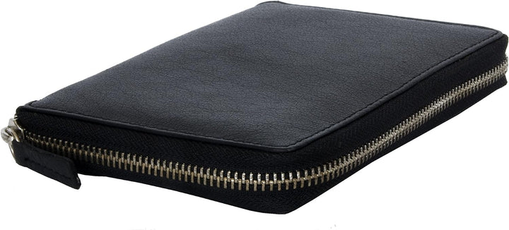 Metall-Reissverschluss Hochqualitäts Weichleder Tasche für Pass, Bordkarte und Karten
